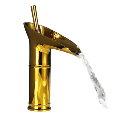 AquaFalls – Rubinetto per lavabo a cascata antico in ottone con finitura bronzo