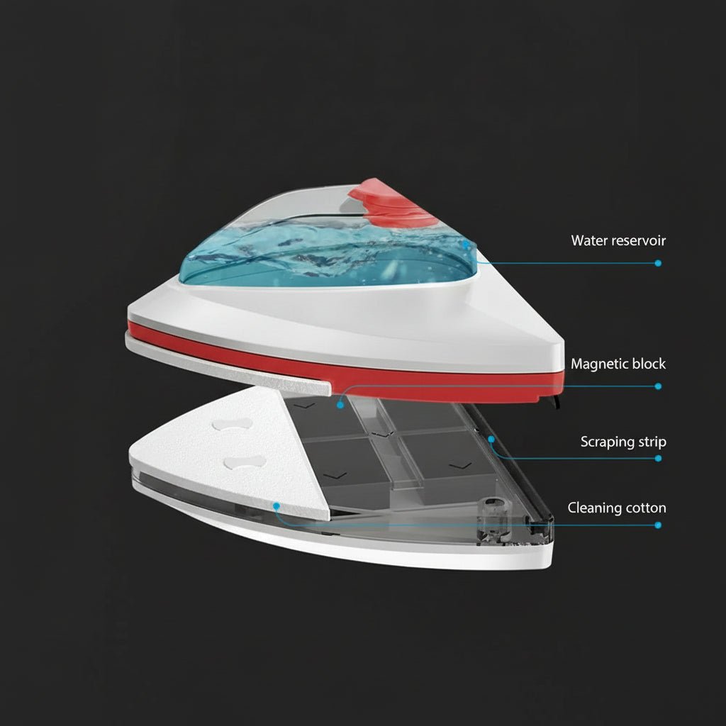 AQUAPANE – Magnetic Double-Sided Glass Cleaner with Water-Fill Chamber 5