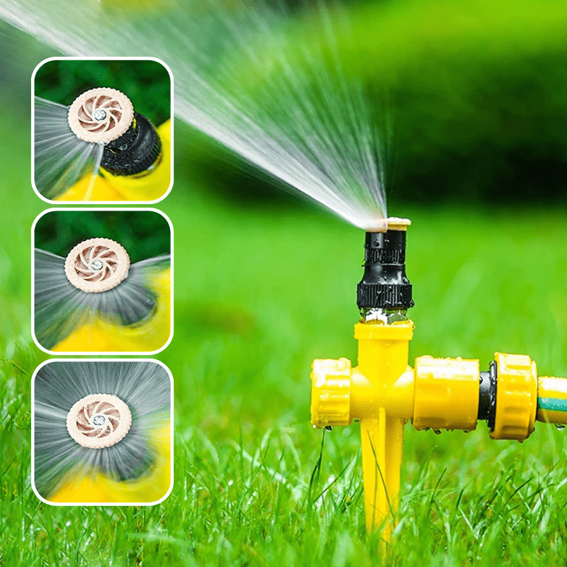 Automatic Rotating Sprayer for Lawn and Garden Irrigation – Water-Saving Design with Adjustable Spray Angles, Durable Plastic and Brass-3