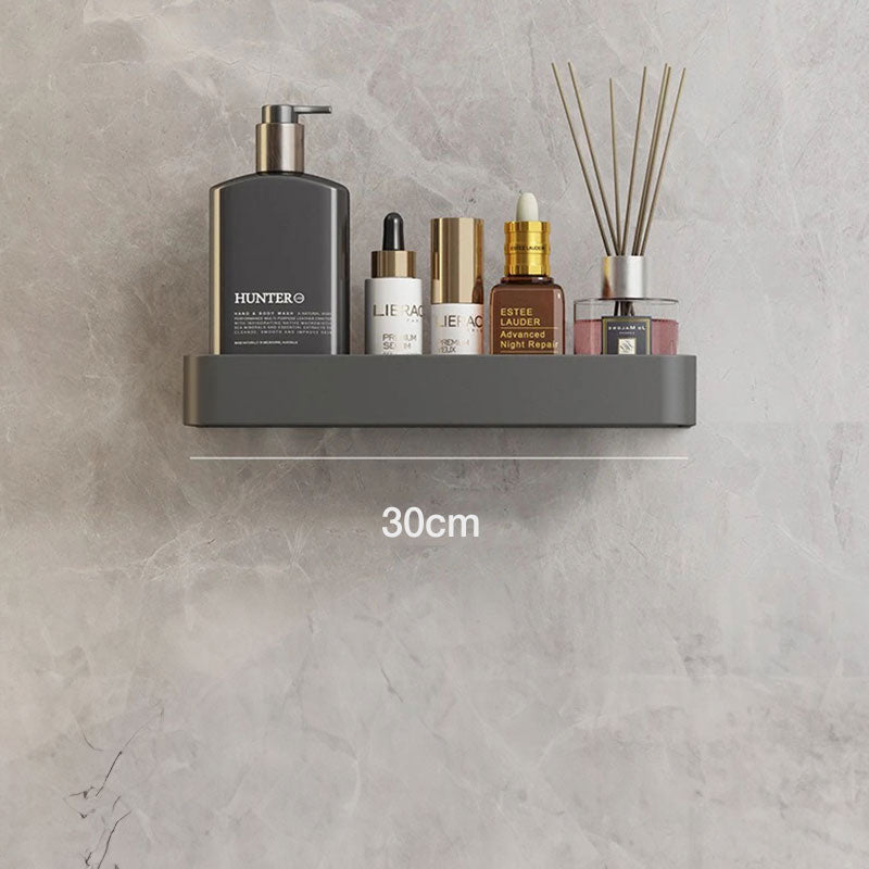 Aquashelf - Elegant wall shelf for the bathroom with towel holder & drill -free assembly 0
