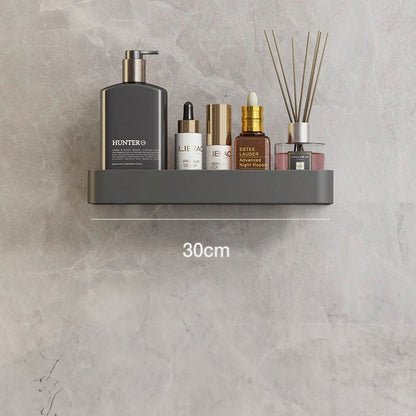 Aquashelf - Elegant wall shelf for the bathroom with towel holder & drill -free assembly 0