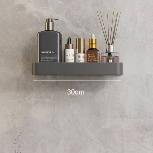 Aquashelf - Elegant wall shelf for the bathroom with towel holder & drill -free assembly 0