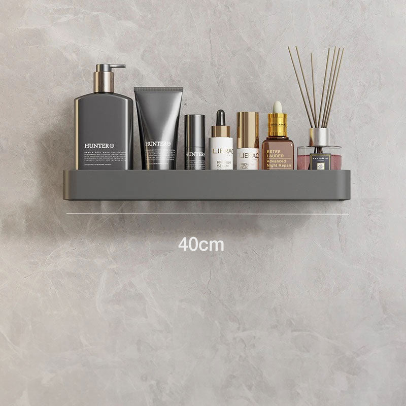 Aquashelf - Elegant wall shelf for the bathroom with towel holder & drill -free assembly 4