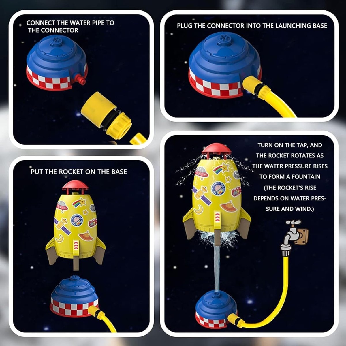 AQUASPIN – Jouet arroseur d'eau rotatif à 360° pour enfants