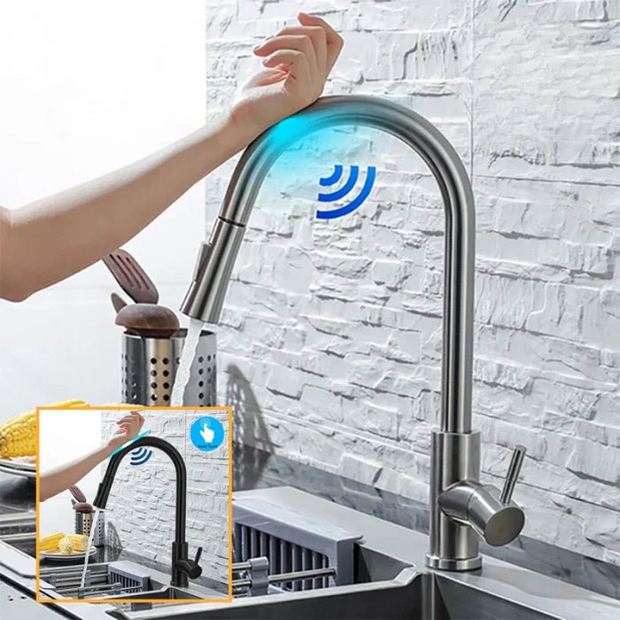 AQUATOUCH – Robinet de cuisine intelligent avec capteur et design escamotable