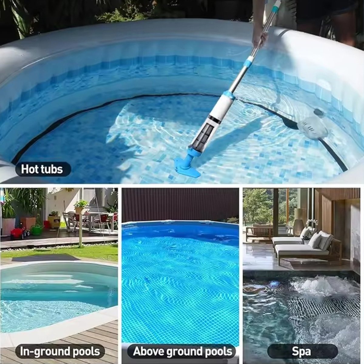AQUAVAC – Aspirateur de piscine sans fil pour un nettoyage sans effort