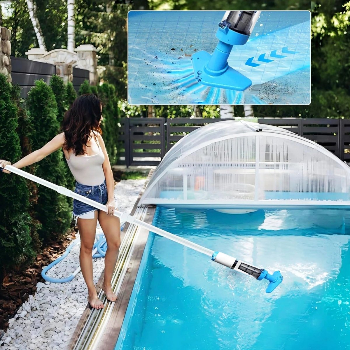 AQUAVAC – Aspirateur de piscine sans fil pour un nettoyage sans effort