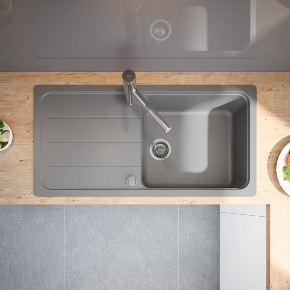  Architectura 50 ceramic sinks from Villeroy & Boch-Elegant & Zeitlos in Fossil-Grau for every bathroom-6