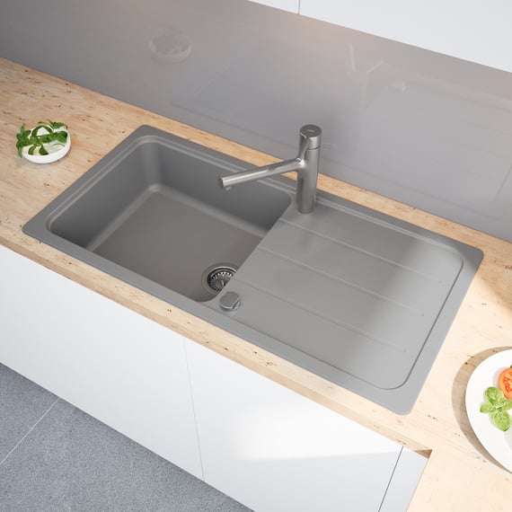  Architectura 50 ceramic sinks from Villeroy & Boch-Elegant & Zeitlos in Fossil-Grau for every bathroom-2