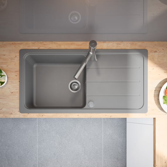  Architectura 50 ceramic sinks from Villeroy & Boch-Elegant & Zeitlos in Fossil-Grau for every bathroom-3