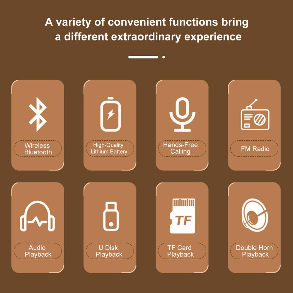 VINTAGEVIBE – Dark Academy Bluetooth Speaker with Rich Bass Performance 3