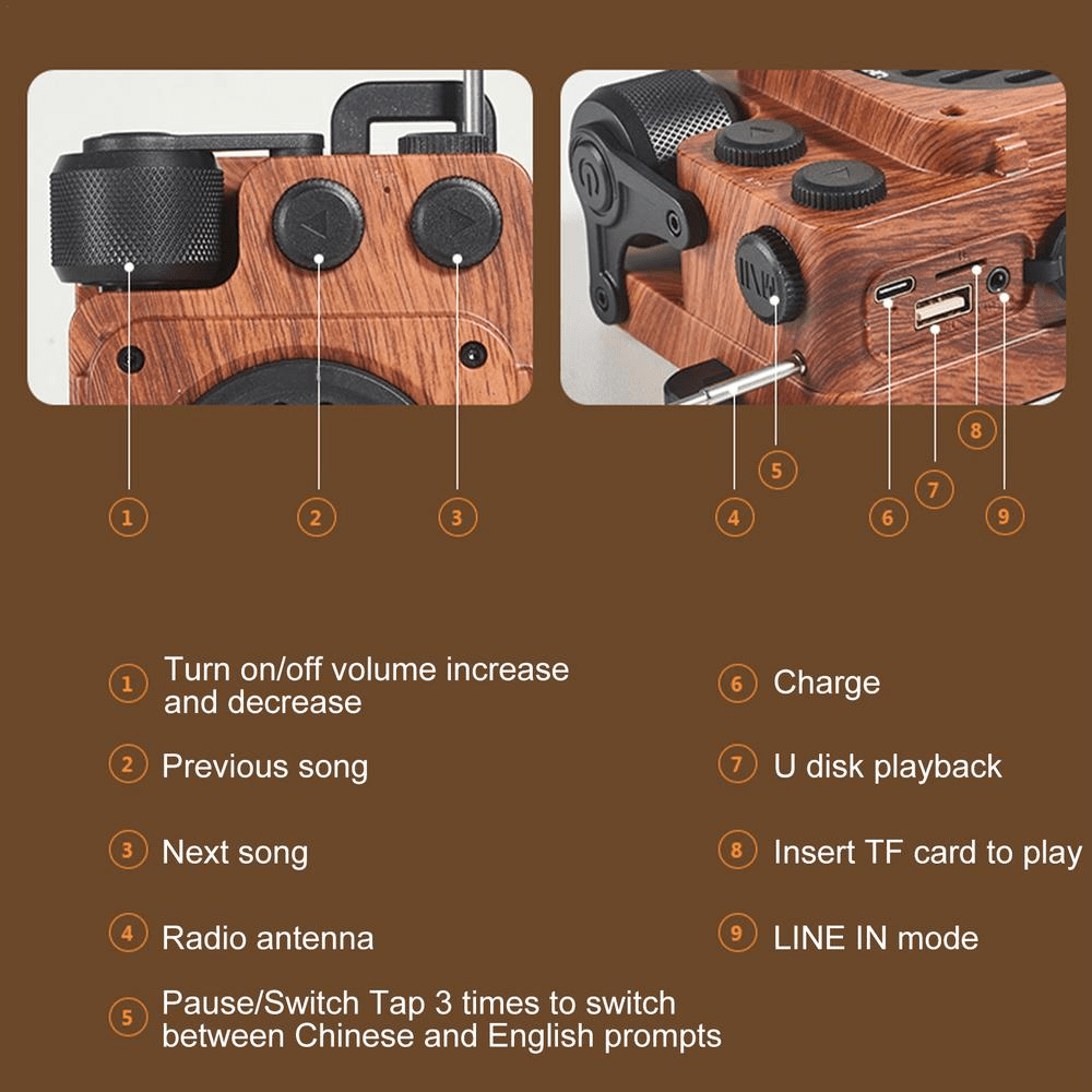 VINTAGEVIBE – Dark Academy Bluetooth Speaker with Rich Bass Performance 2