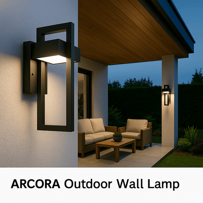 ARCORA – Modern Outdoor Wall Lamp with LED & Weather Protection