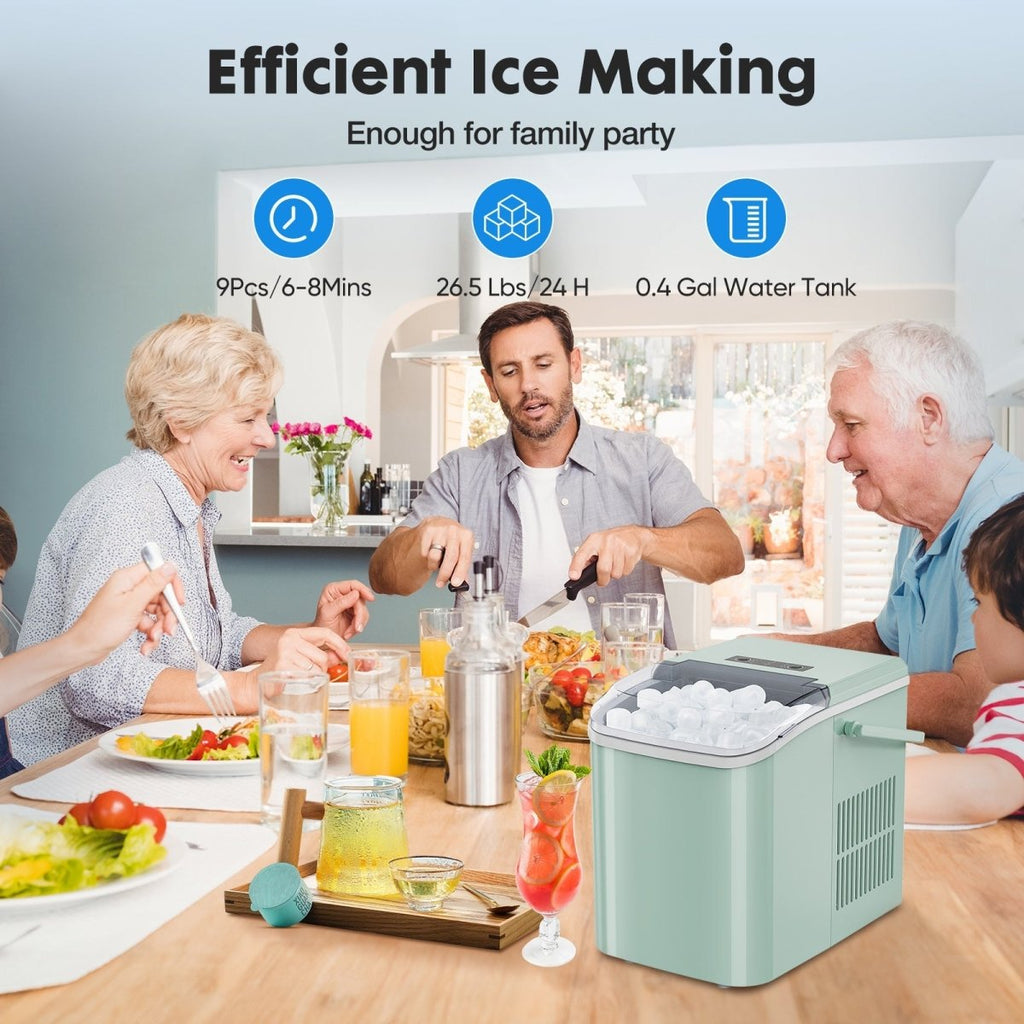 Compact Portable Ice Maker - Quick Ice Production & Self-Cleaning Function 3