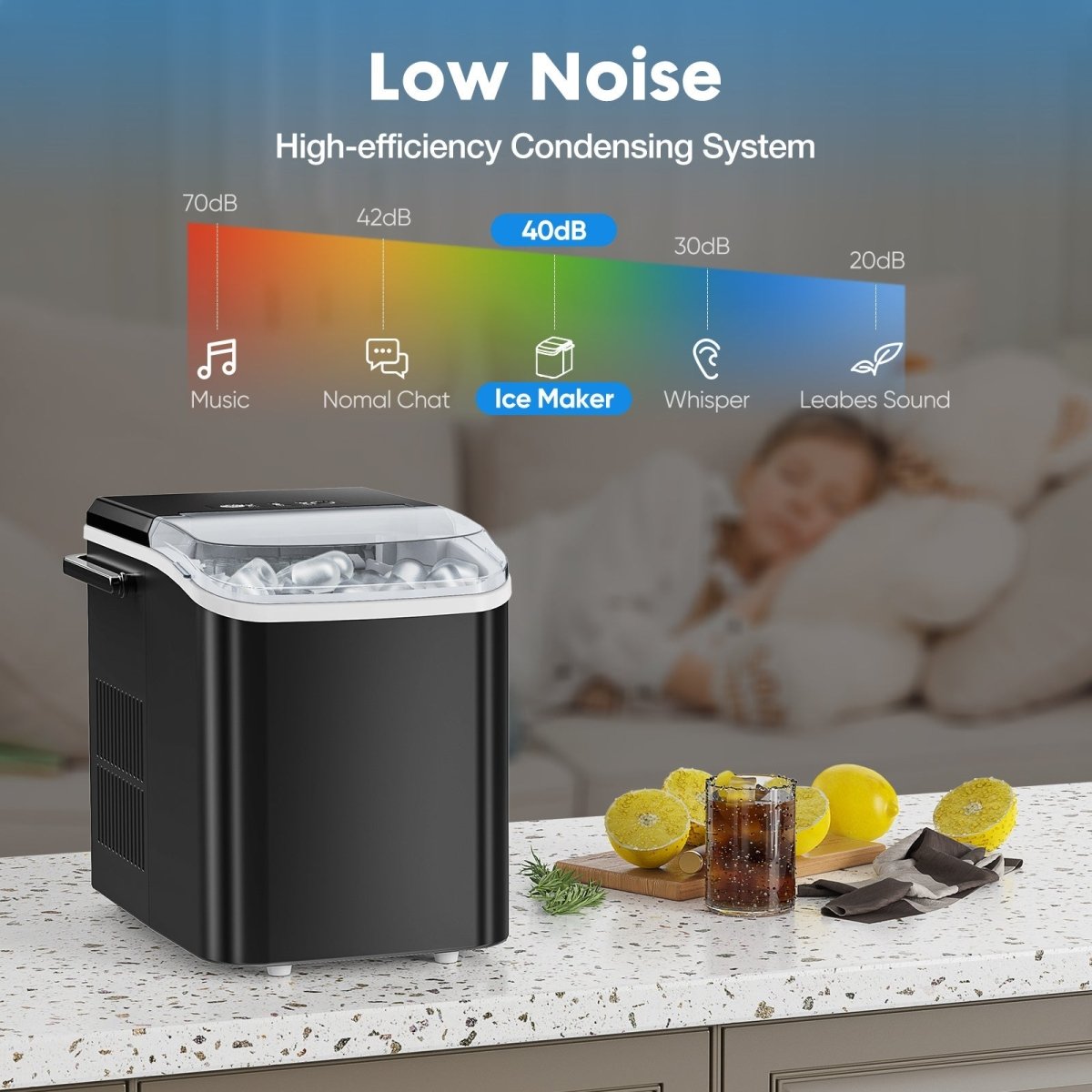 Compact Portable Ice Maker - Quick Ice Production & Self-Cleaning Function 4