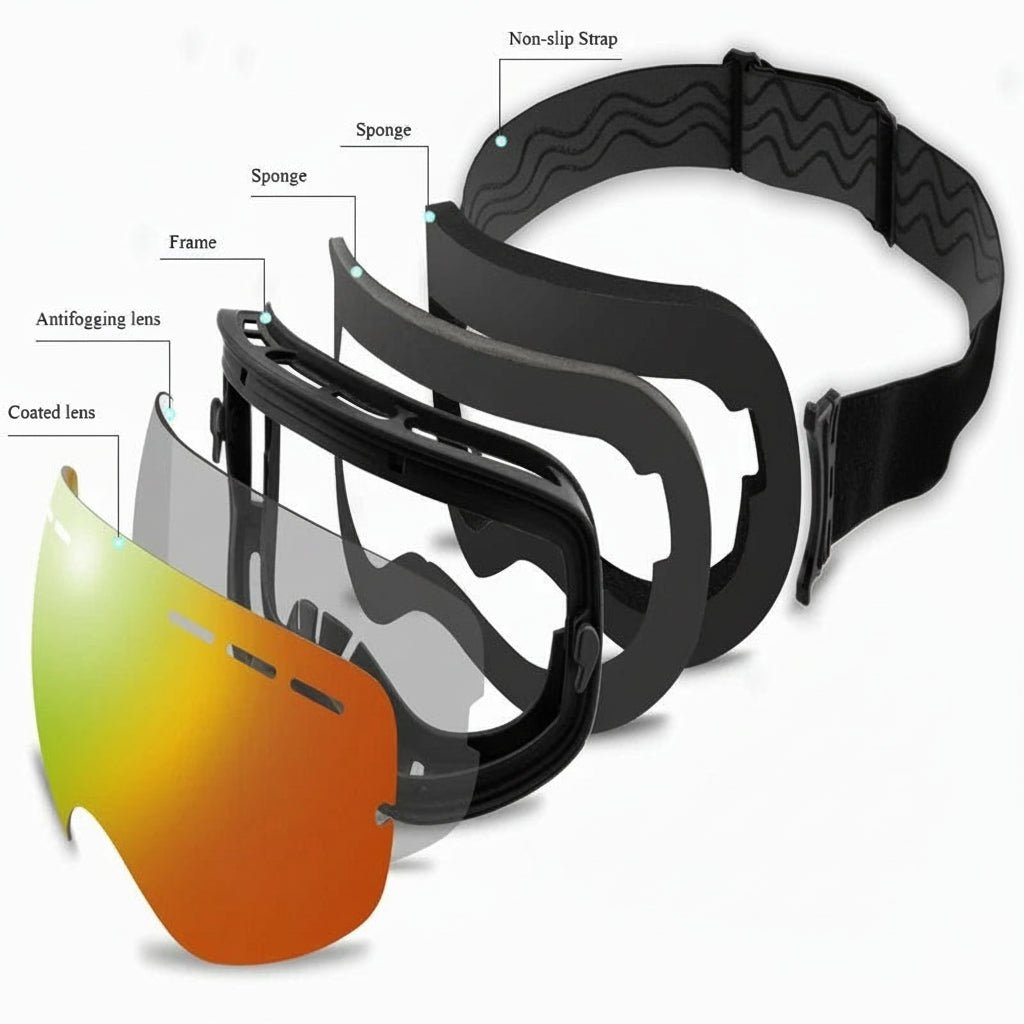 GLACIERLENS – Double Layer Anti-Fog Ski Goggles for Snowboarding & Snowmobiling 2