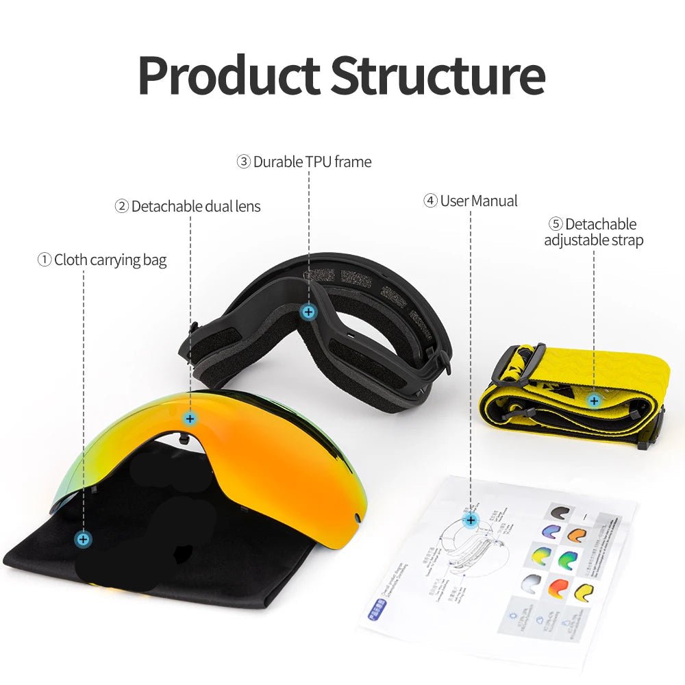 ICEPANO – UV400 Anti-Fog Double-Layer Ski Goggles with Wide-View Spherical Lens 6