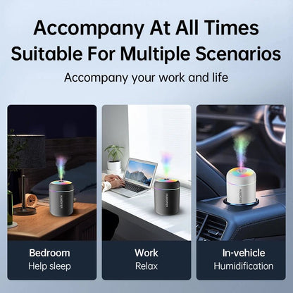 AromaMist Mini – 180ml USB Humidifier with LED Lighting