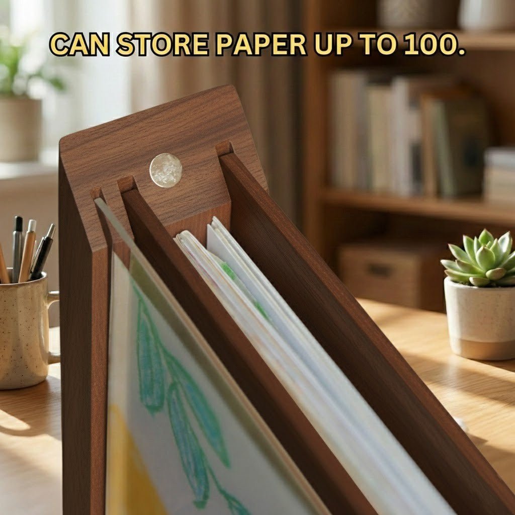 ARTWOOD – Wooden Kids Drawing Display Frame with Integrated Storage 8