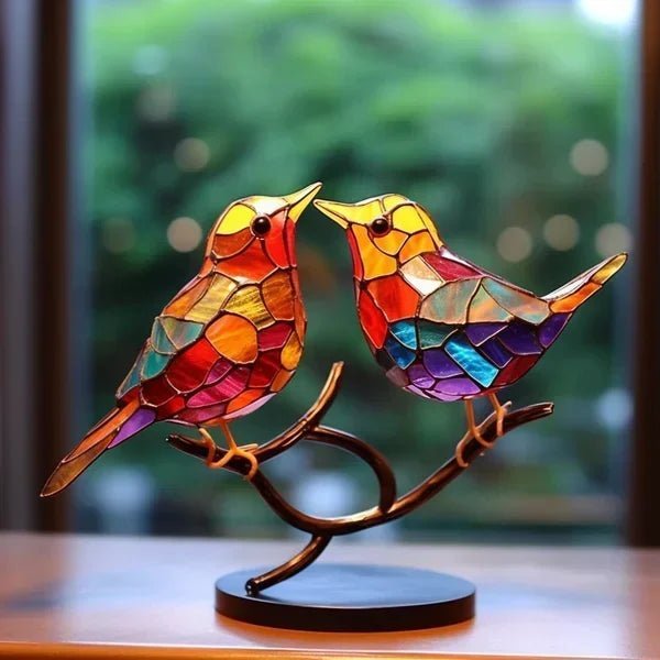 ACRÝAVIA – Handmade colorful acrylic bird statue for home decor 3