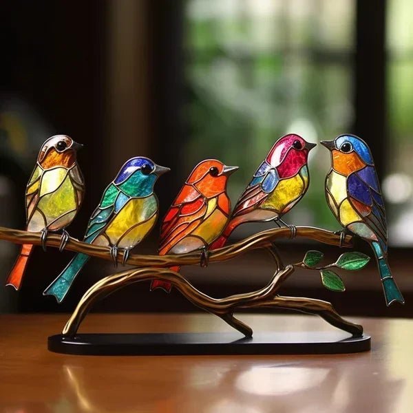 ACRÝAVIA – Handmade colorful acrylic bird statue for home decor 5