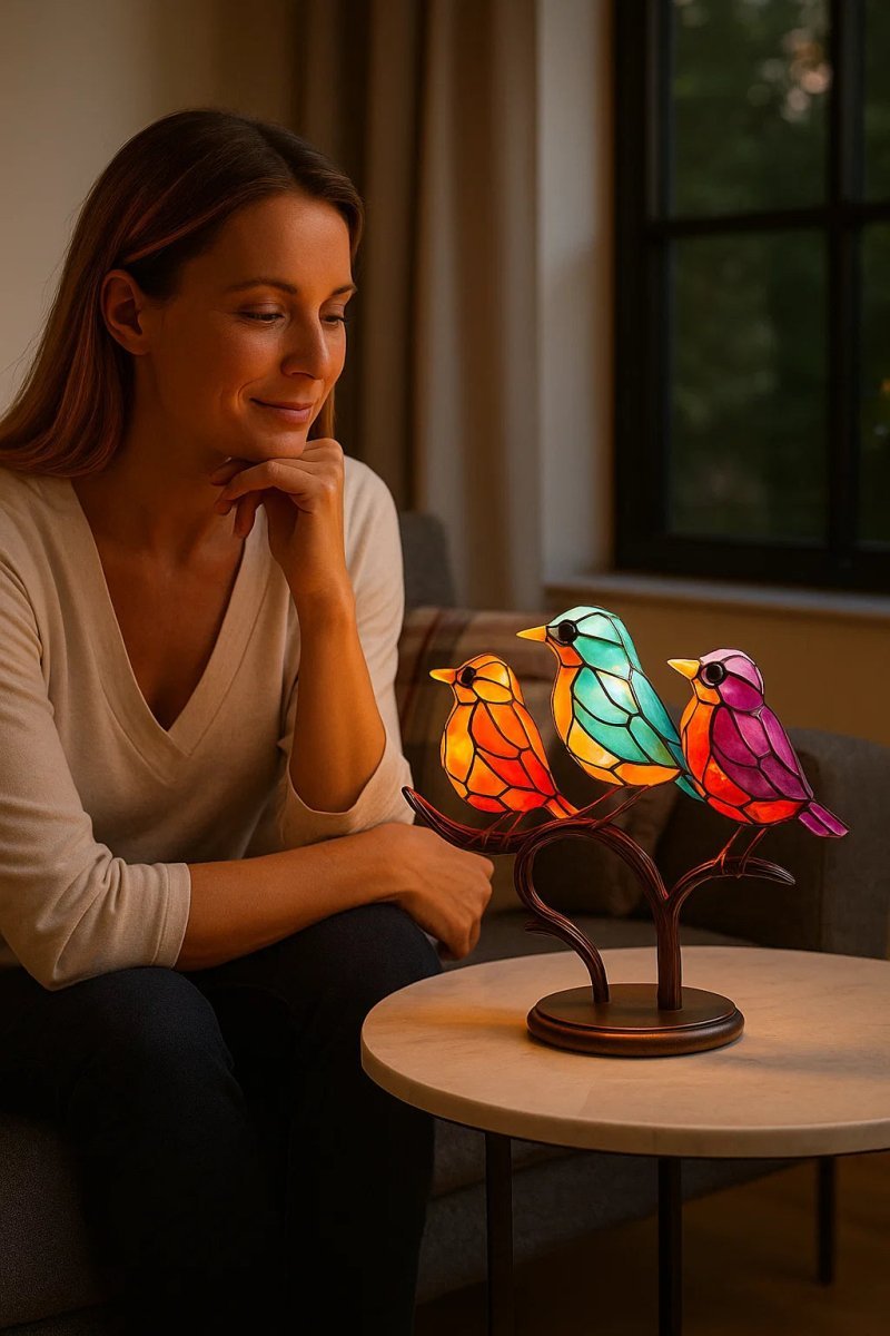 ACRÝAVIA – Handmade colorful acrylic bird statue for home decor 7