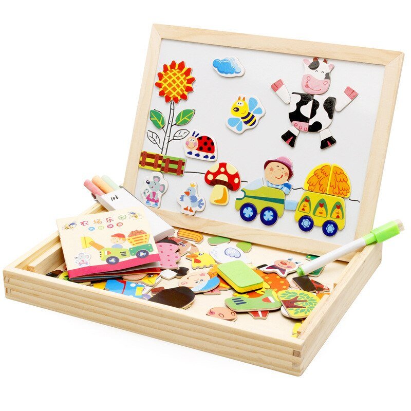 ArtMagnet Board - Montessori Houten Magnetisch Tekenbord voor Kinderen - Creativiteit & Leren