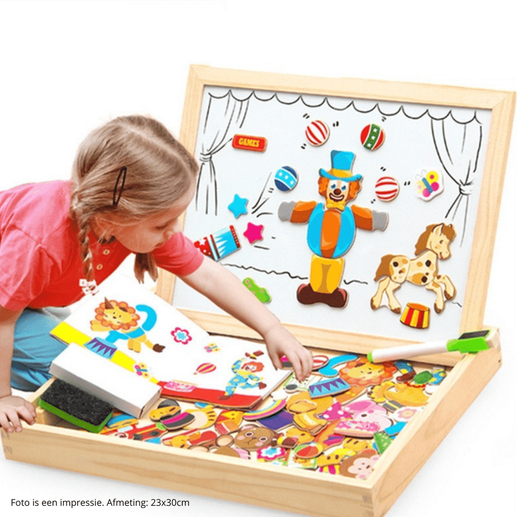 ArtMagnet Board - Montessori-Holz-Magnettafel für Kinder - Kreativität & Lernen
