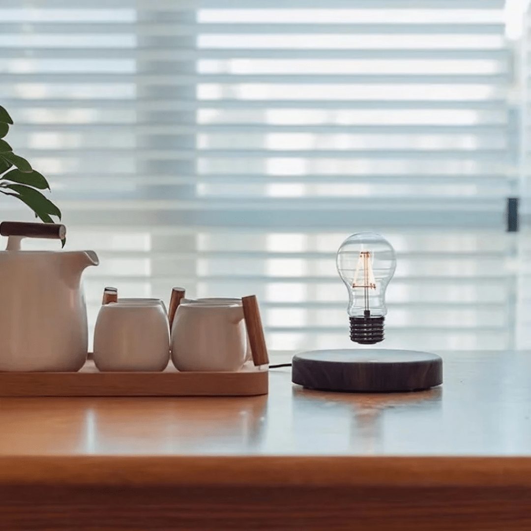 LumiGlide Floating LED Bulb | Magnetic levitation light with touch control for modern spaces