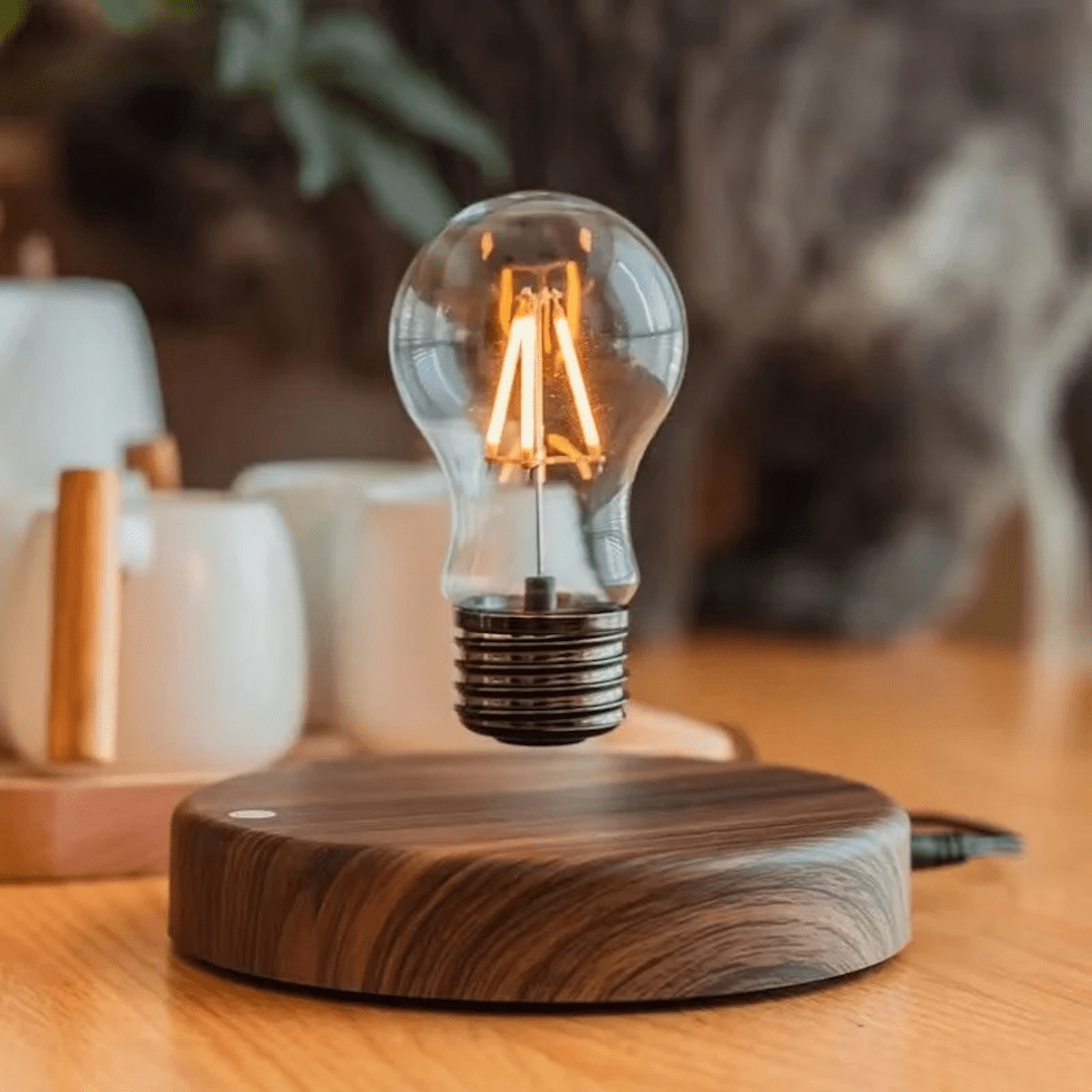 LumiGlide Floating LED Bulb | Magnetic levitation light with touch control for modern spaces
