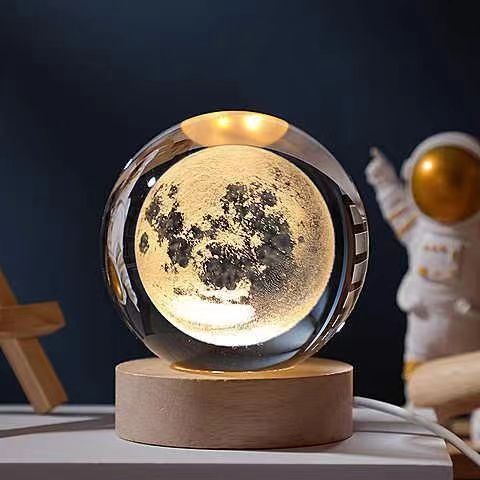 Elegant 3D LED Night Light with Crystal Design for Magical Ambiance 10