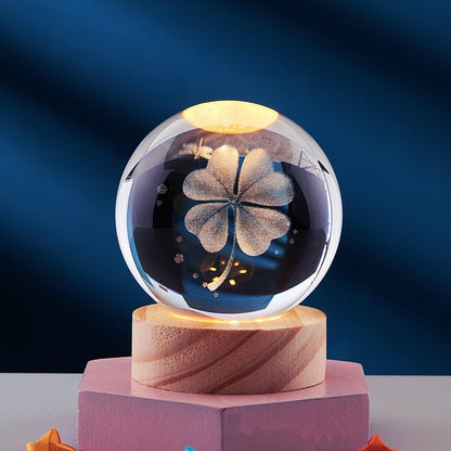 Elegant 3D LED Night Light with Crystal Design for Magical Ambiance 13