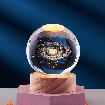 Elegant 3D LED Night Light with Crystal Design for Magical Ambiance 9