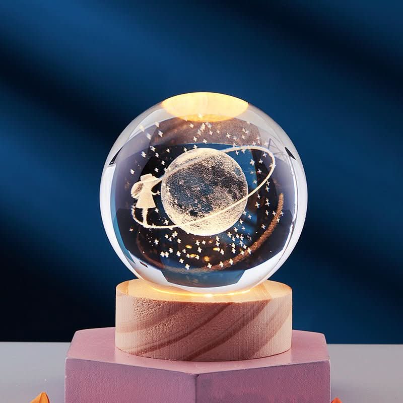 Elegant 3D LED Night Light with Crystal Design for Magical Ambiance 12