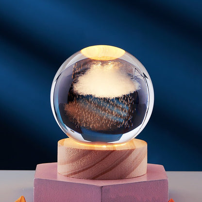 Elegant 3D LED Night Light with Crystal Design for Magical Ambiance 8