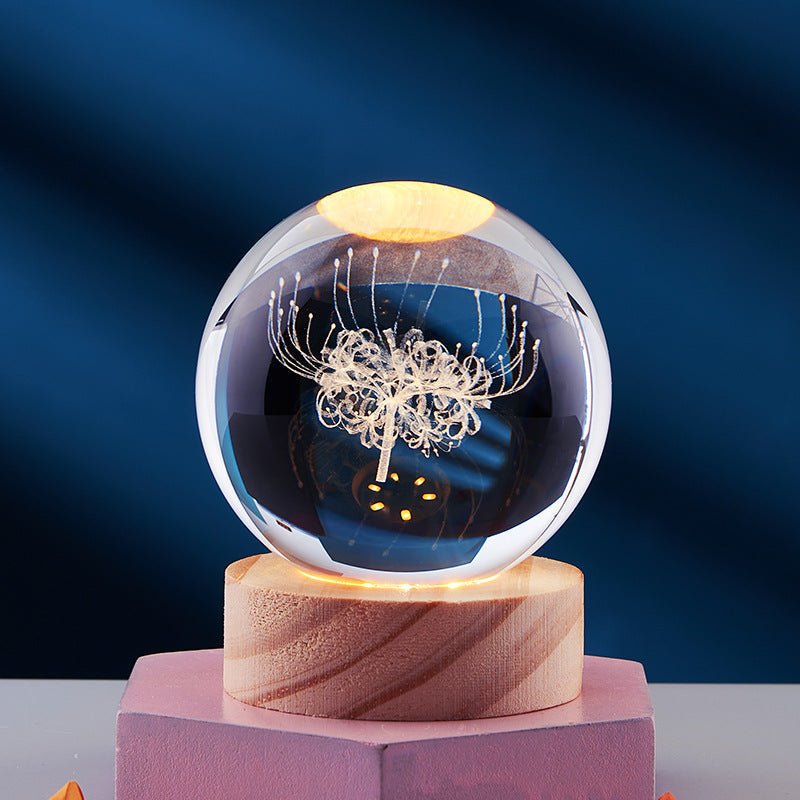 Elegant 3D LED Night Light with Crystal Design for Magical Ambiance 6
