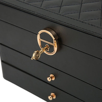 AURELIA BOX – Organizador de joyas de cuero multicapa para almacenamiento con estilo