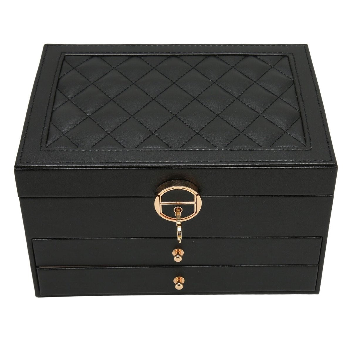 AURELIA BOX – Organizador de joyas de cuero multicapa para almacenamiento con estilo