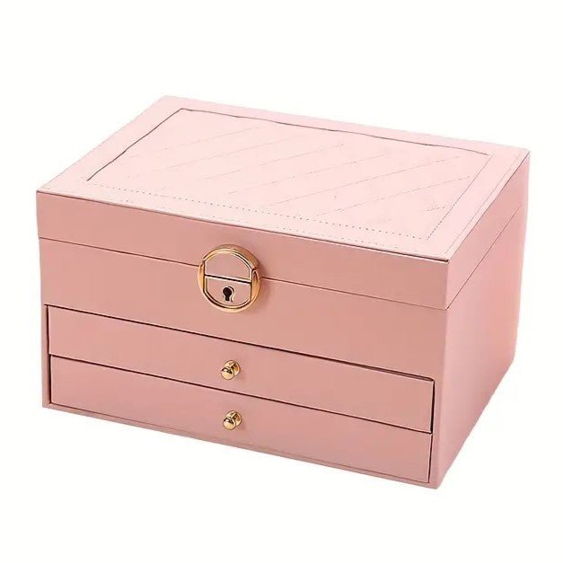 AURELIA BOX - Organisateur de bijoux en cuir multicouche pour un rangement élégant