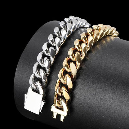Elegant Male Gold Bracelet - 925 Sterling Silver Cuban Link Design, Comfortable Fit 3