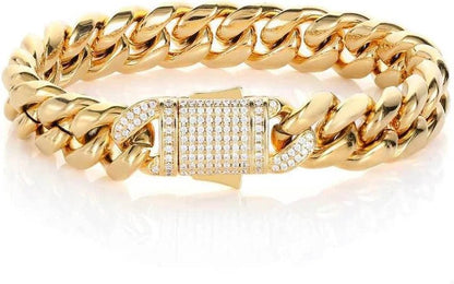 Elegant Male Gold Bracelet - 925 Sterling Silver Cuban Link Design, Comfortable Fit 4
