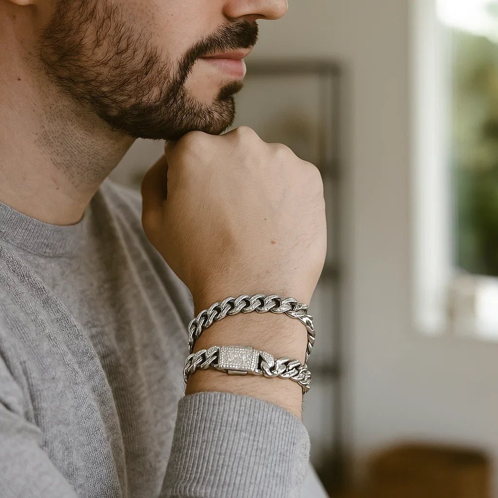 AURELIUS – 18K Gold Plated Cuban Link Bracelet for Men