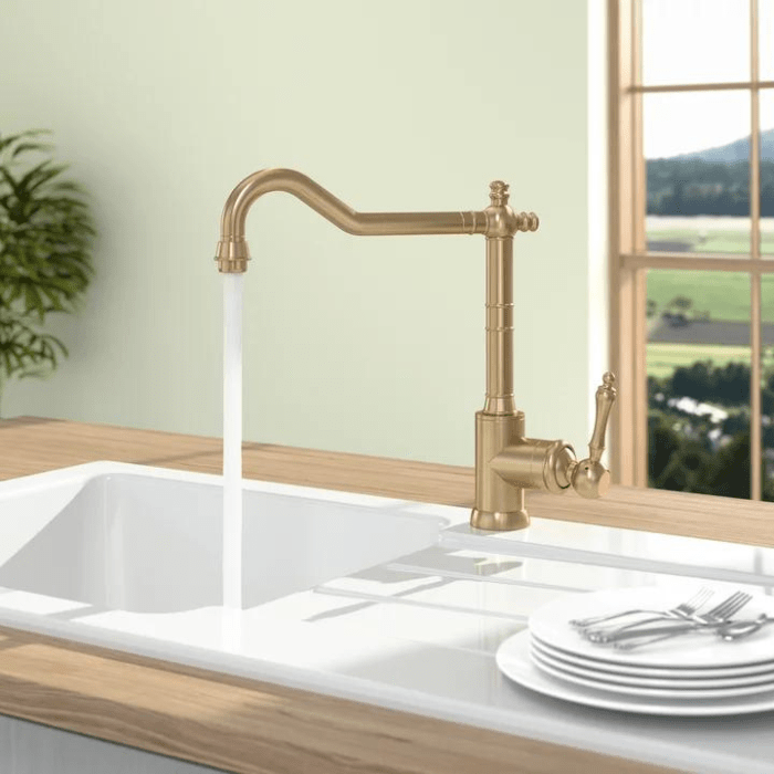  Avia 2.0 Gold kitchen fitting from Villeroy & Boch - nostalgic & shiny for every kitchen-2