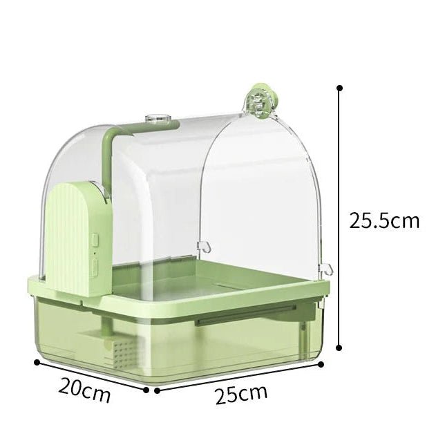 Clear Hanging Bird Bath with Automatic Water Circulation - Easy to Clean & Space Saving, 1000ml Capacity 6