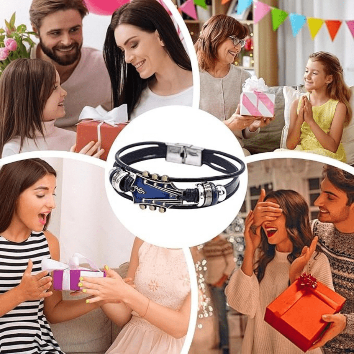 AXECHORD – Gitaar Leren Armband met Vintage-Geïnspireerd Ontwerp