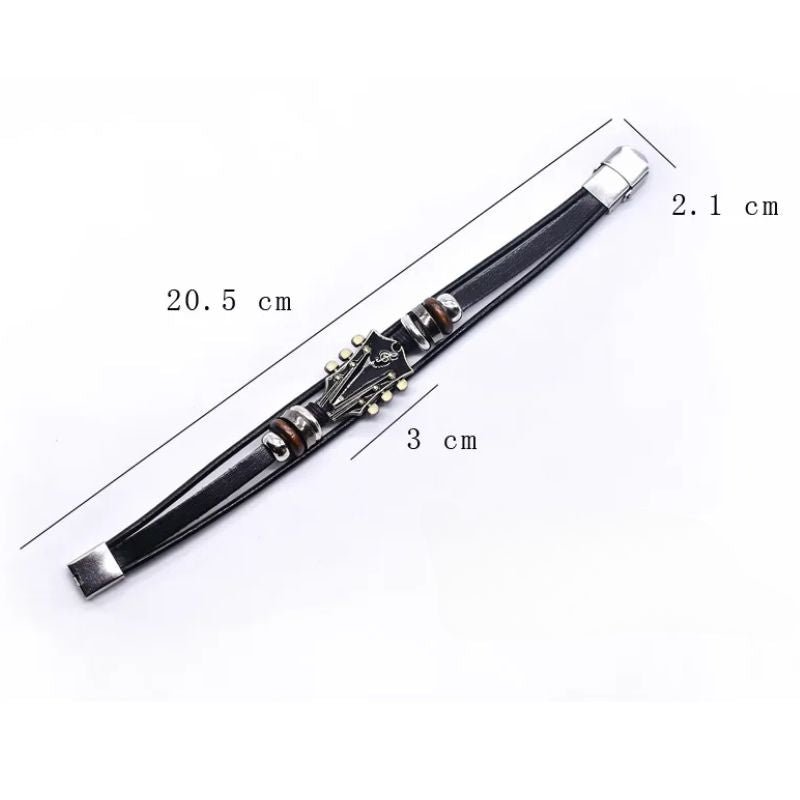 Artisan Crafted Guitar Leather Bracelet for Music Lovers 6