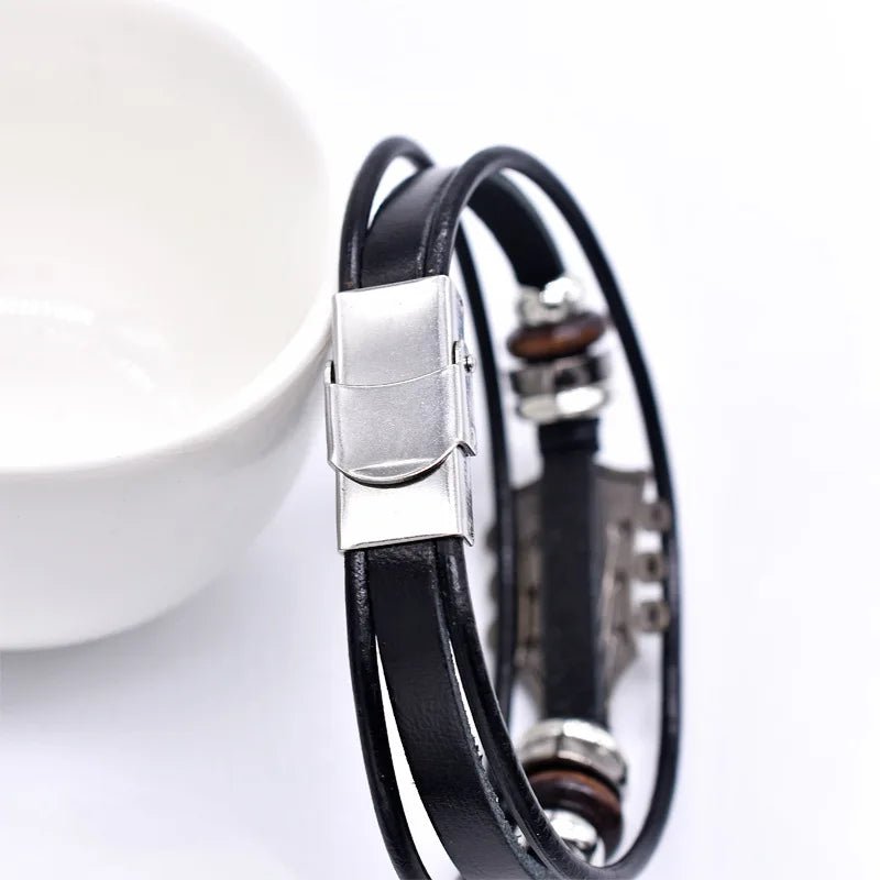 Artisan Crafted Guitar Leather Bracelet for Music Lovers 5