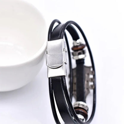 Artisan Crafted Guitar Leather Bracelet for Music Lovers 5