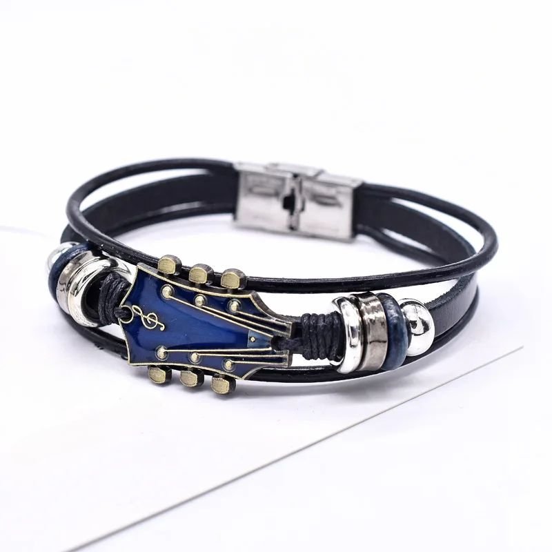 Artisan Crafted Guitar Leather Bracelet for Music Lovers 3