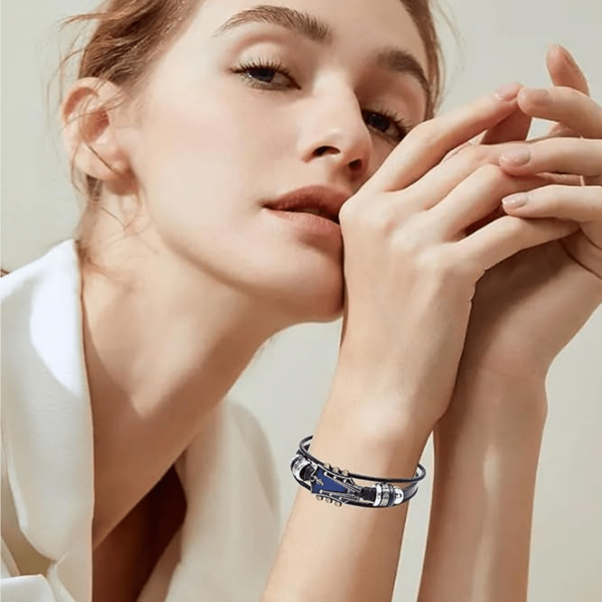 AXECHORD – Gitaar Leren Armband met Vintage-Geïnspireerd Ontwerp